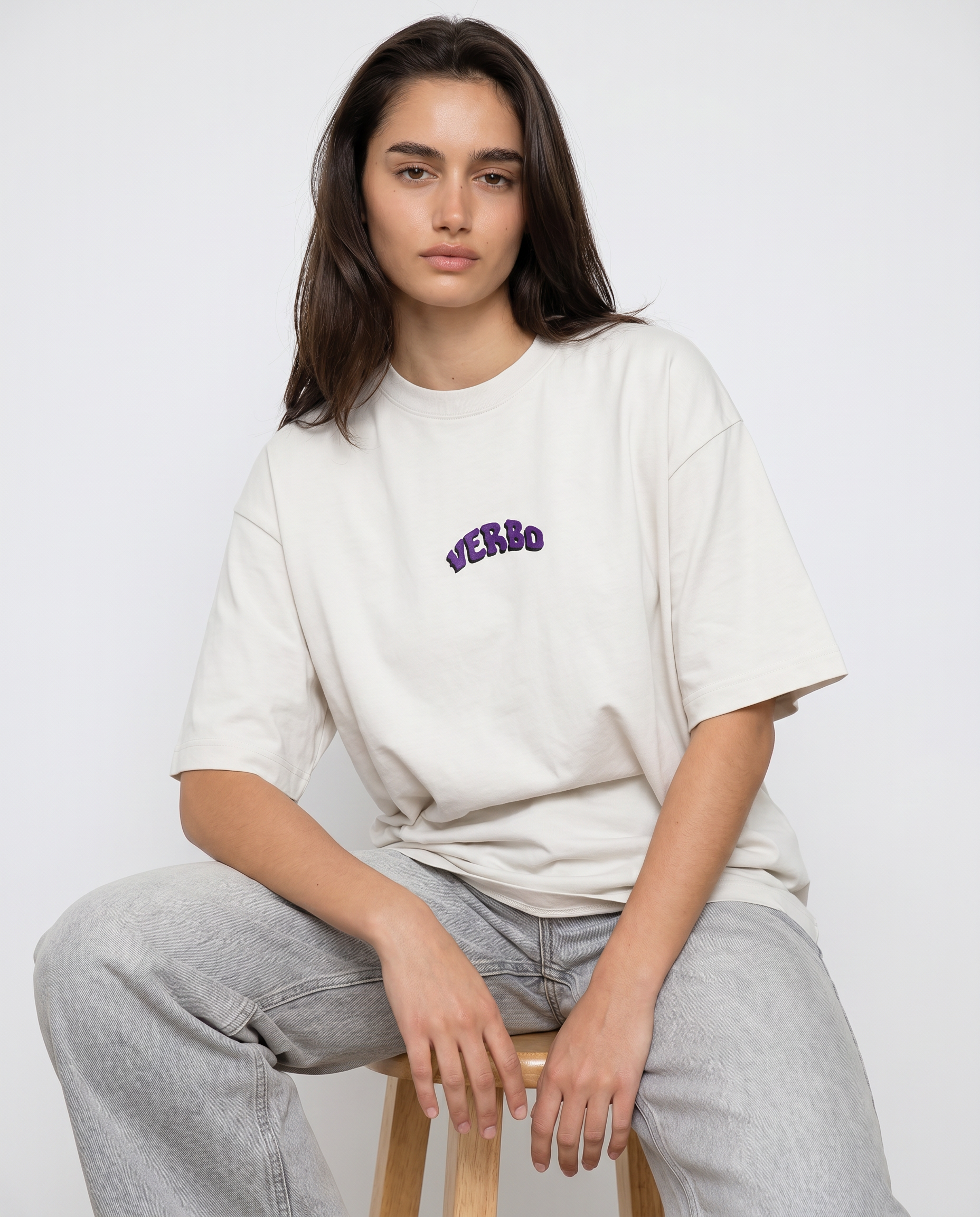 Camiseta Oversized - Ele me amou (OffWhite)