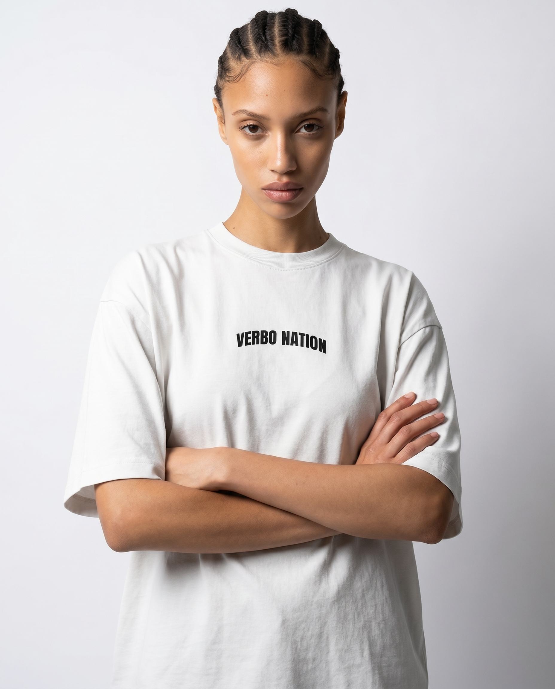 Camiseta Oversized - Jesus Began (OffWhite)