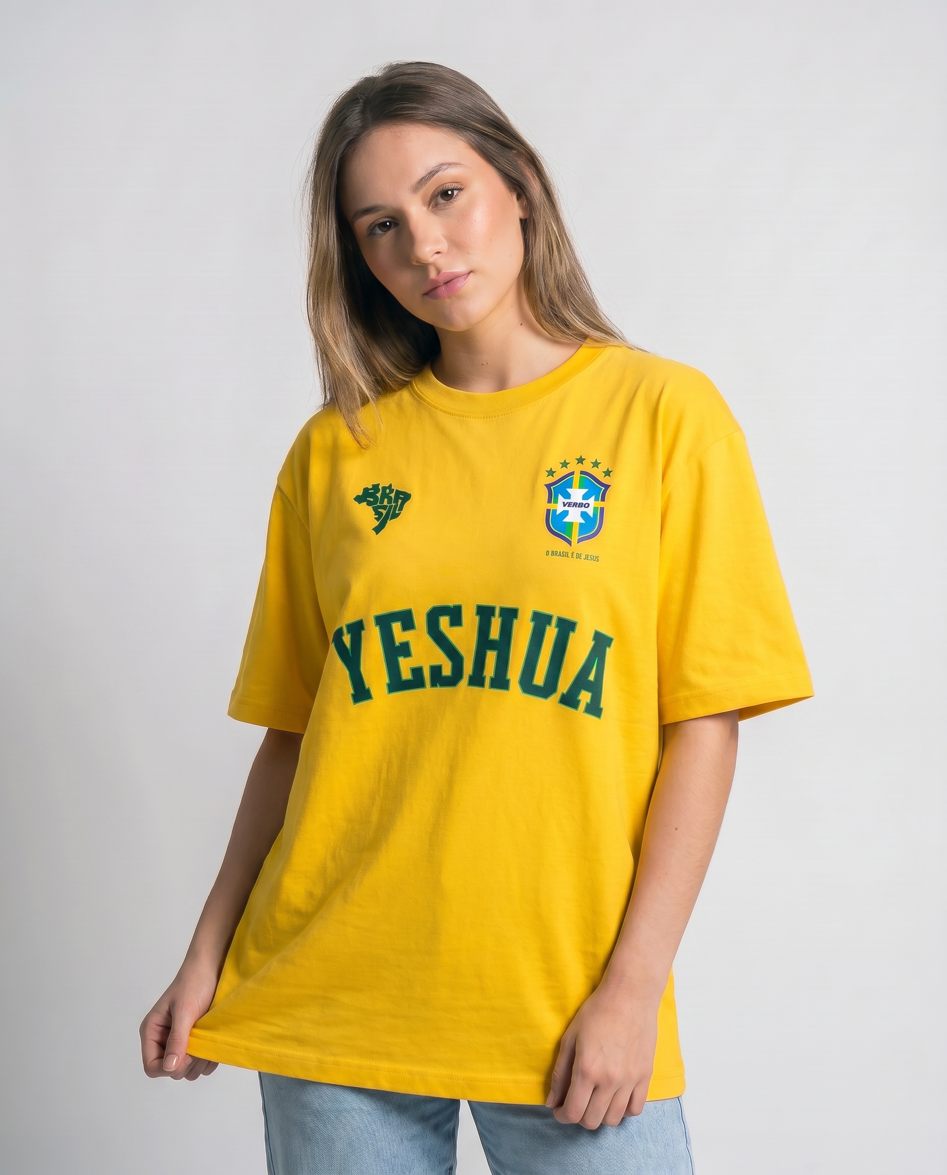 Camiseta Oversized Amarela - Rei das Nações