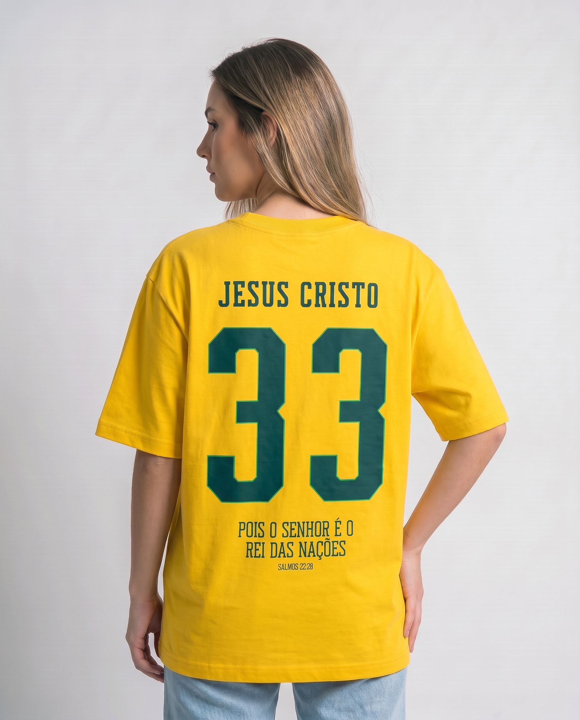 Camiseta Oversized Amarela - Rei das Nações