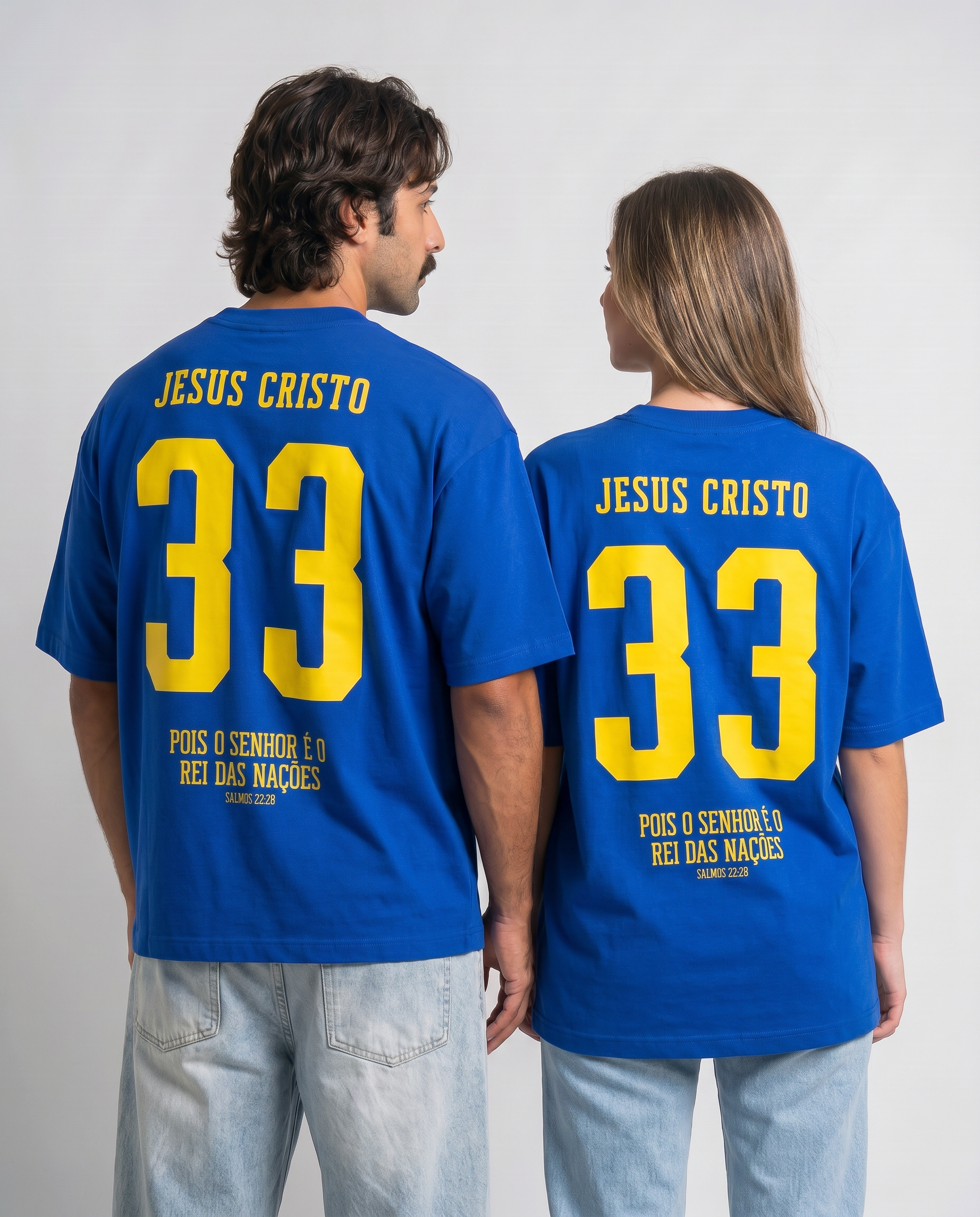 Camiseta Oversized Azul - Rei das Nações