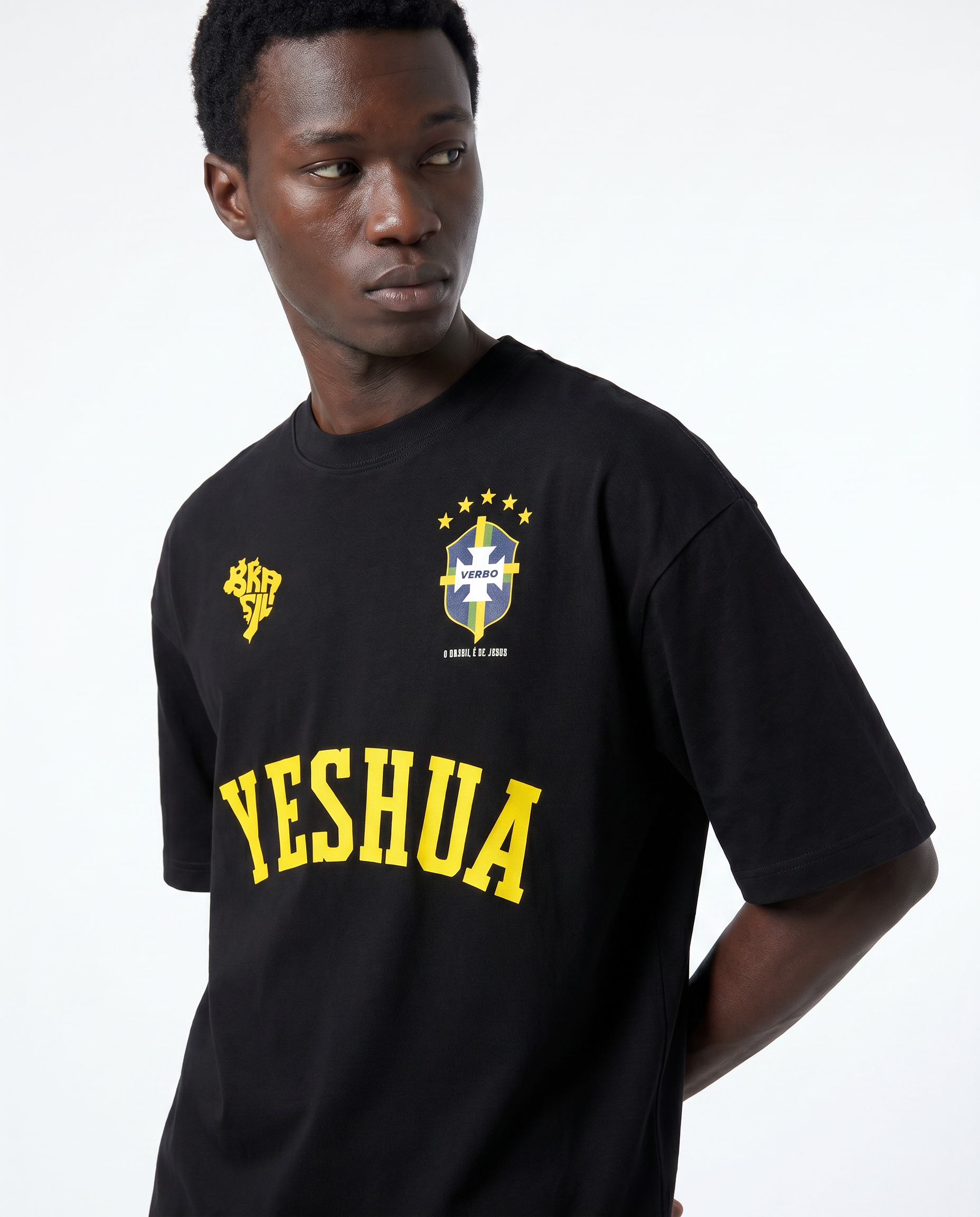 Camiseta Oversized Preta - Rei das Nações