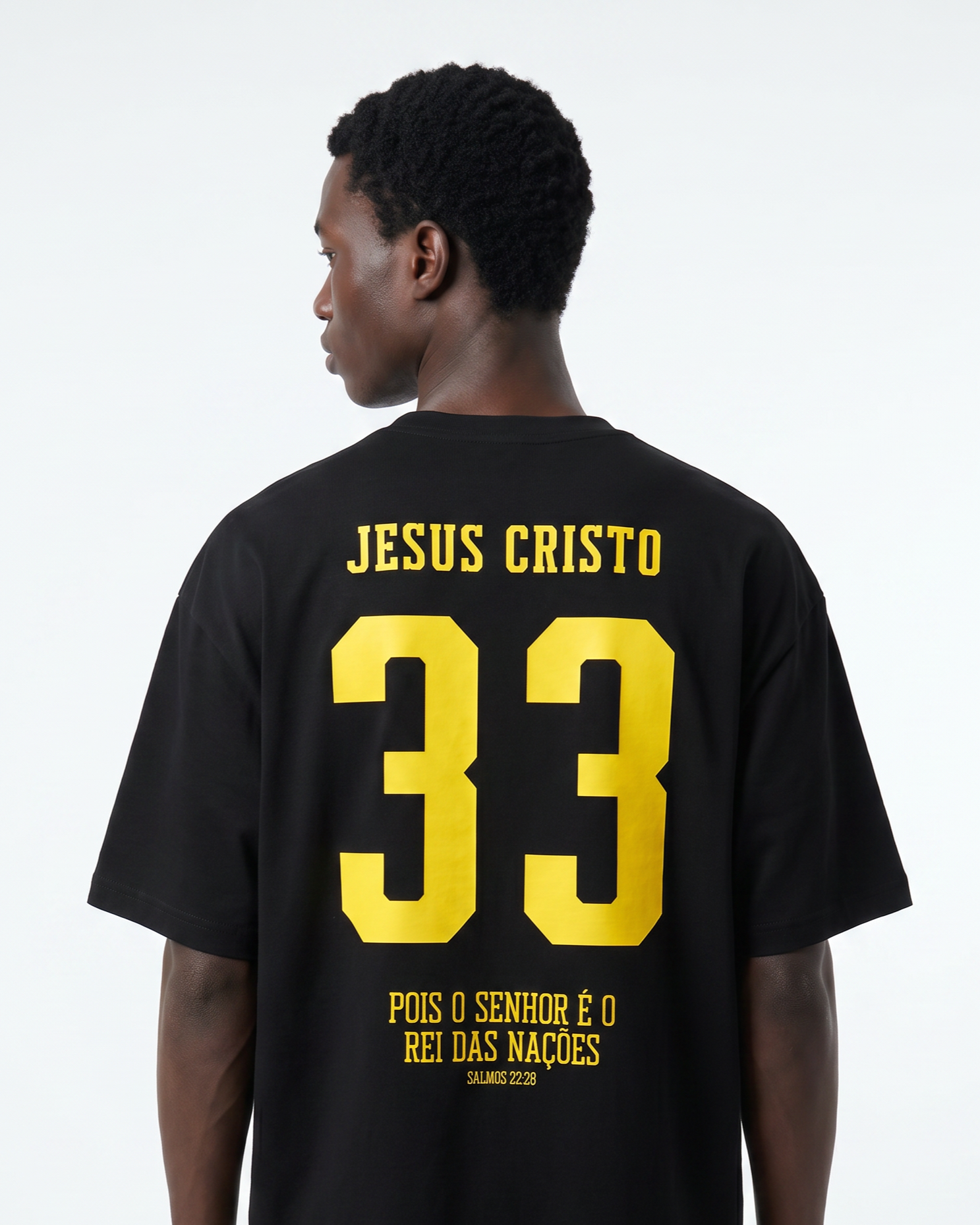 Camiseta Oversized Preta - Rei das Nações