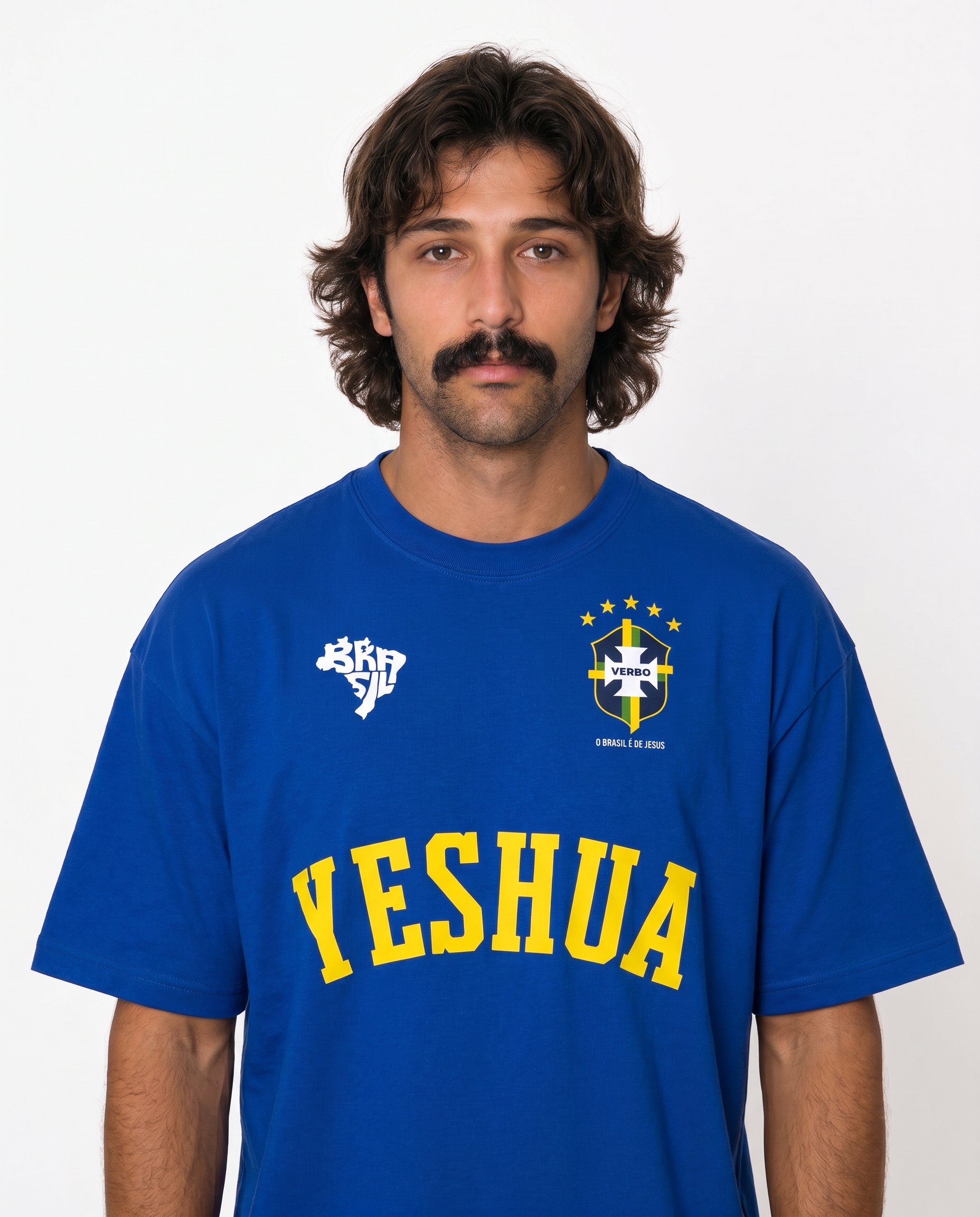 Camiseta Oversized Azul - Rei das Nações