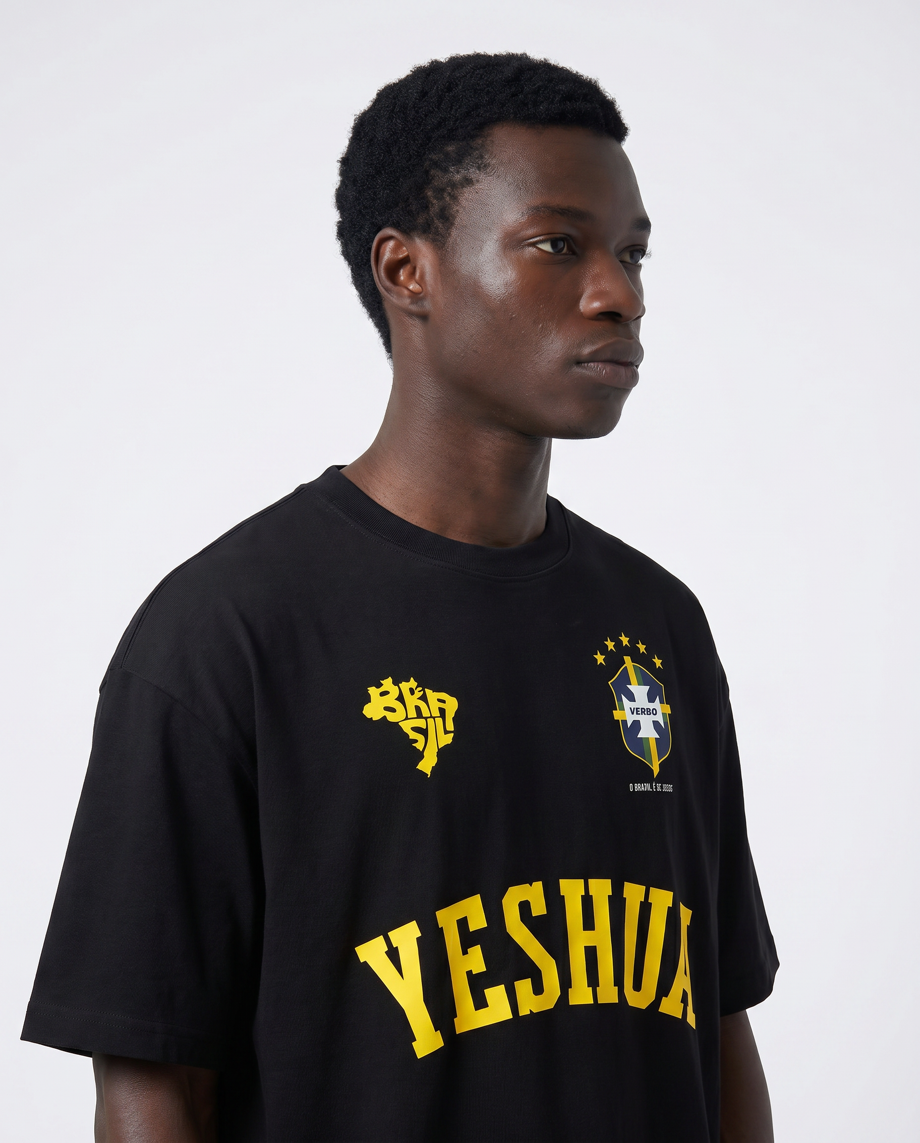 Camiseta Oversized Preta - Rei das Nações